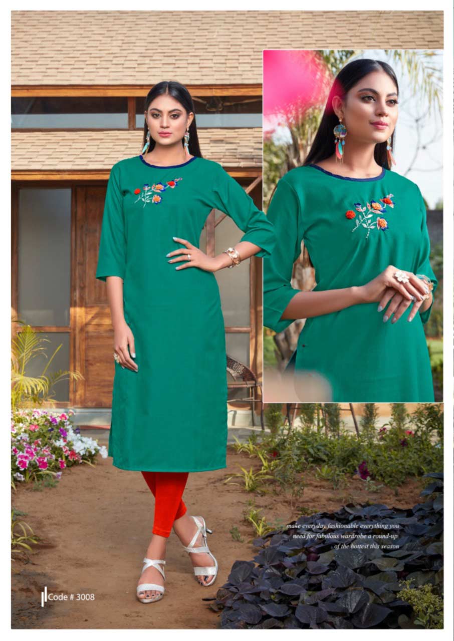 Blend Vol-3 Cotton Embroidery Kurti Catalog Blend Vol-3 Cotton Embroidery Kurti Catalog